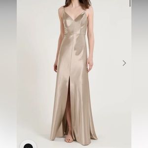 Jenny Yoo - Dina Dress - Pale Gold - Satin Crepe